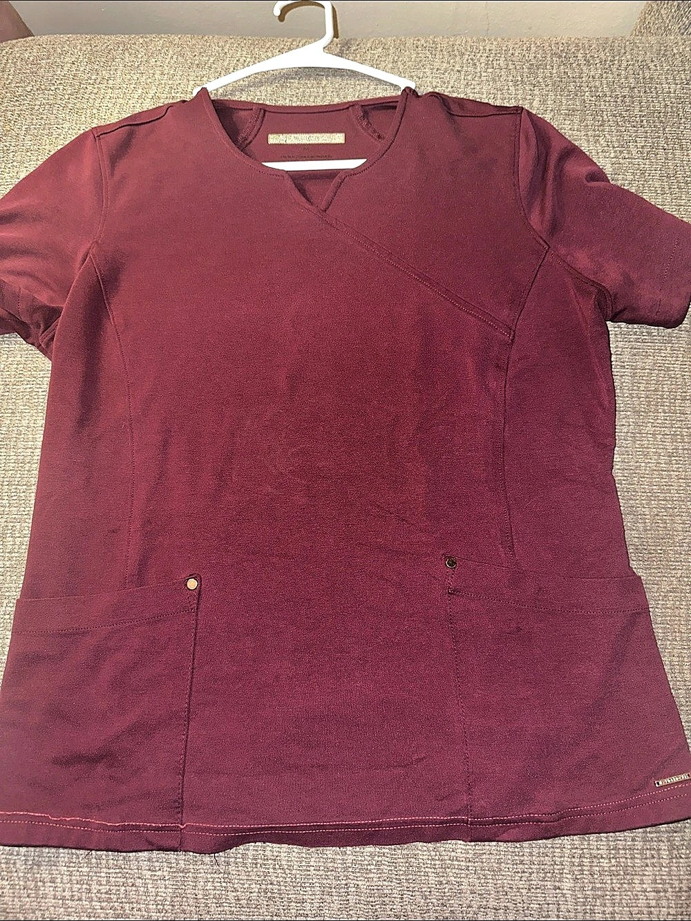Lauderdale by UA Scrub Top Short Sleeve V-Neck Purple